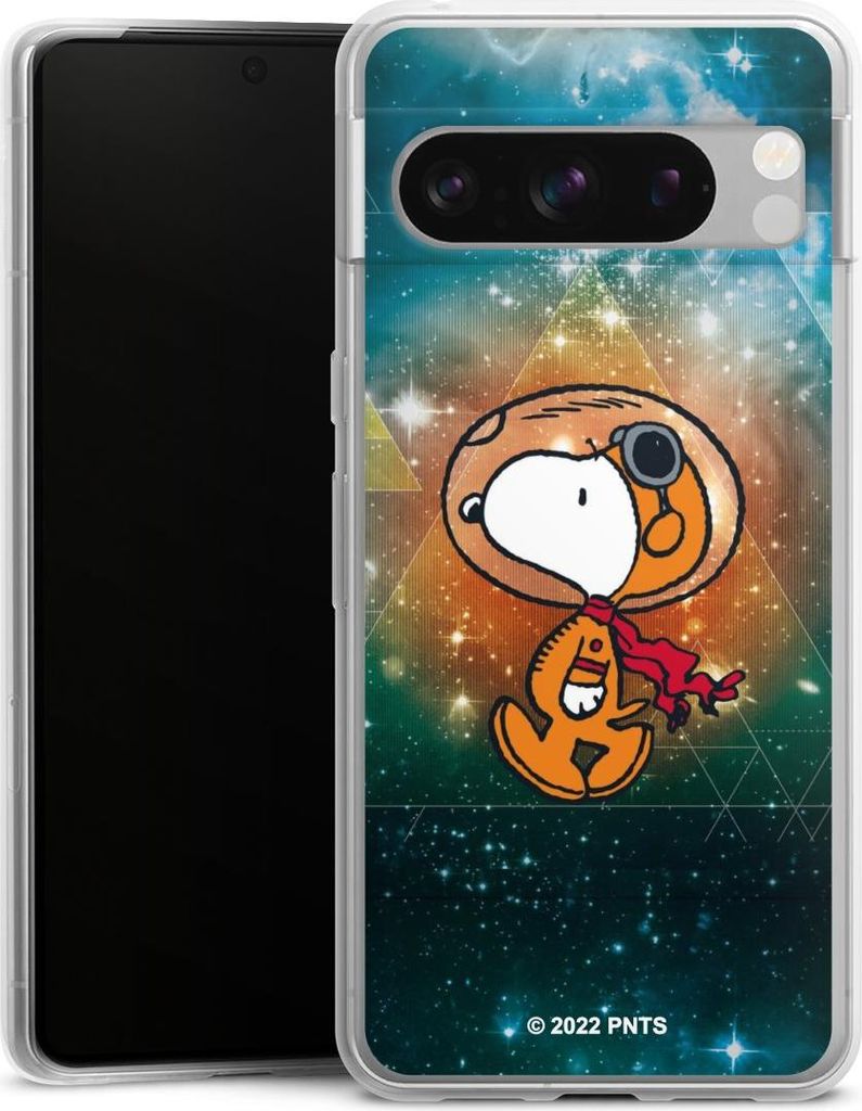 DeinDesign Slim Hülle für Google Pixel 8 Pro Silikon Case Ultra Dünn Handyhülle Astronaut Offizielles Lizenzprodukt Snoopy