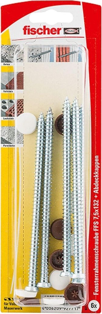 Fischer Fensterrahmenschraube FFS 7,5x132 K (6), 092771
