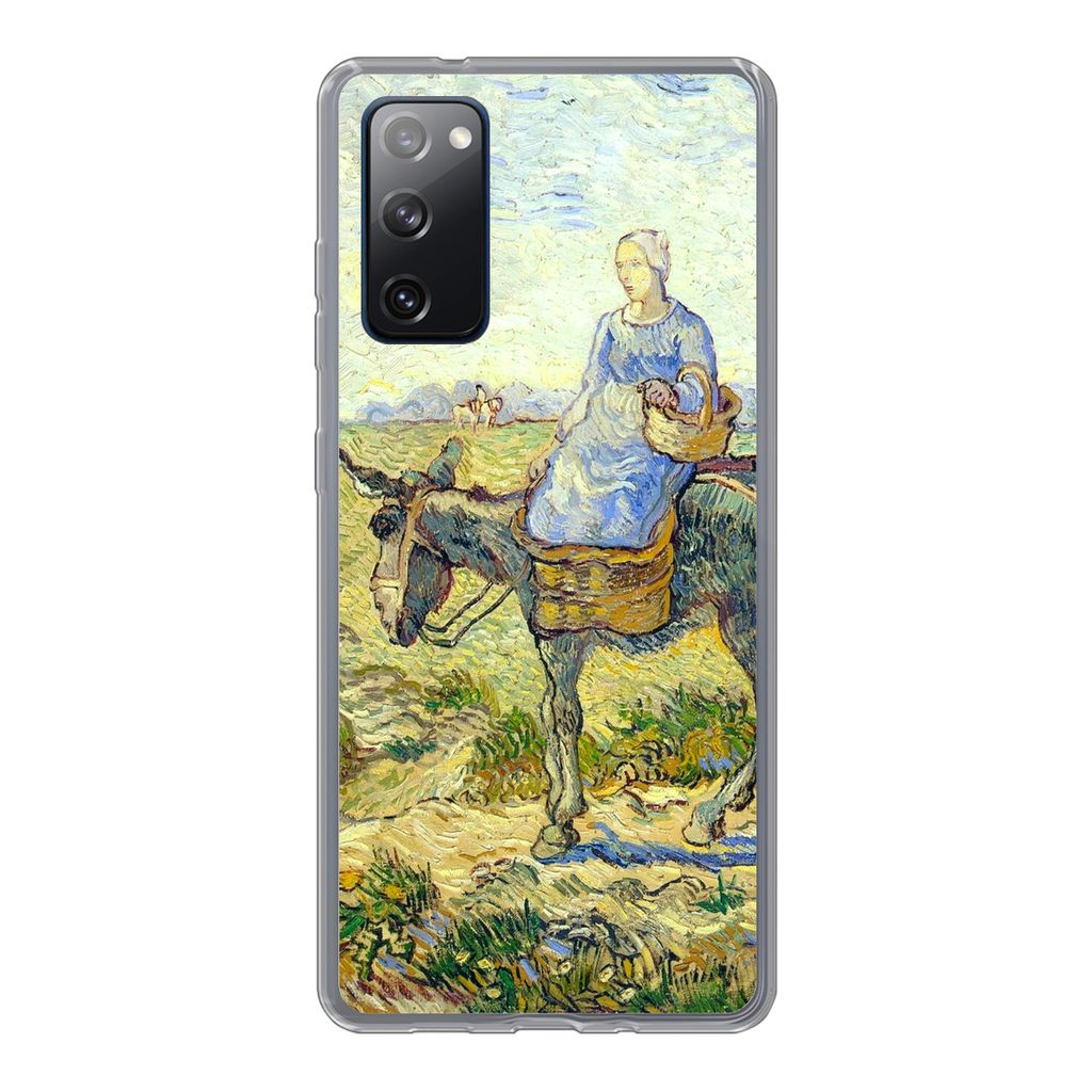 MuchoWow Handyhülle Schutzhülle Hülle für Samsung Galaxy S20 FE Bauernpaar geht zur Arbeit - Vincent van Gogh Silikon Softcase Handy Hülle -...
