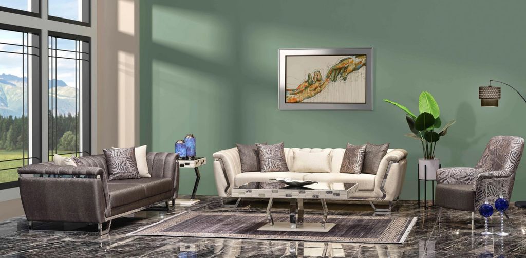 Luxus Sofagarnitur 3+3+1 Sitzer modern Set Design Sofa Polster Neu
