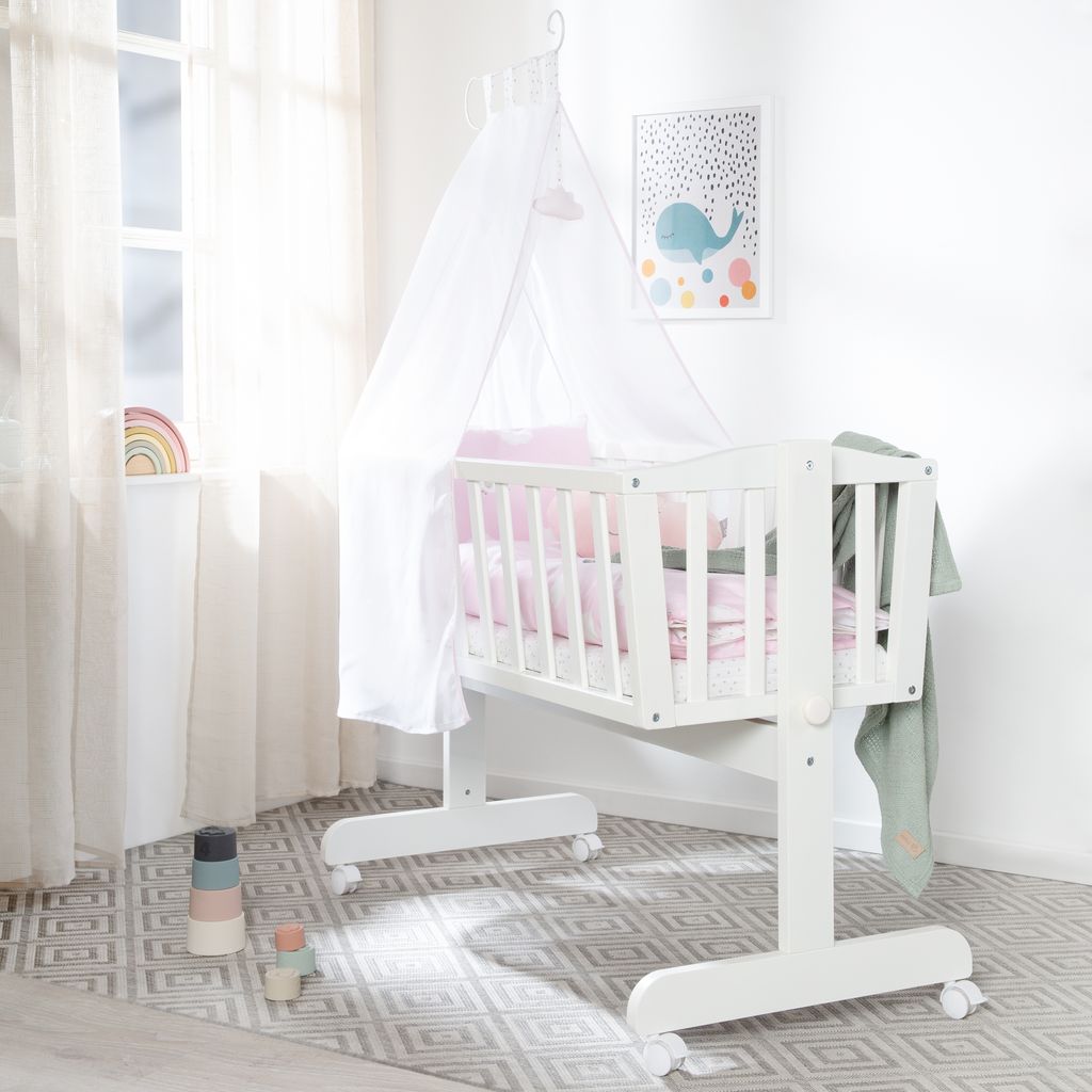 Culla Legno Roba Kleine Wolke - Set Completo Con Baldacchino E Tessili, Design Nuvola - Foto 6