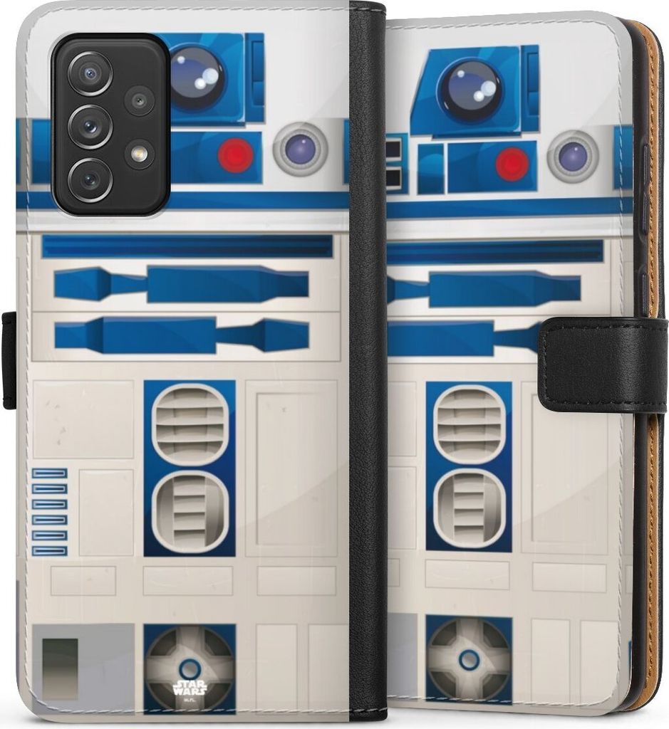 DeinDesign Klapphülle für Samsung Galaxy A72 Handytasche Lederhülle Tasche Fanartikel Star Wars R2D2