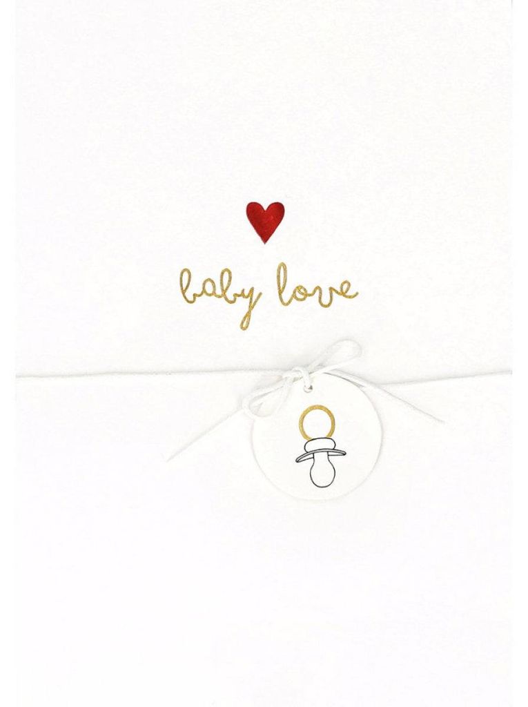 Räder Design Karte Glückwunsch Schleifchenkarte Baby Love Produktbild 