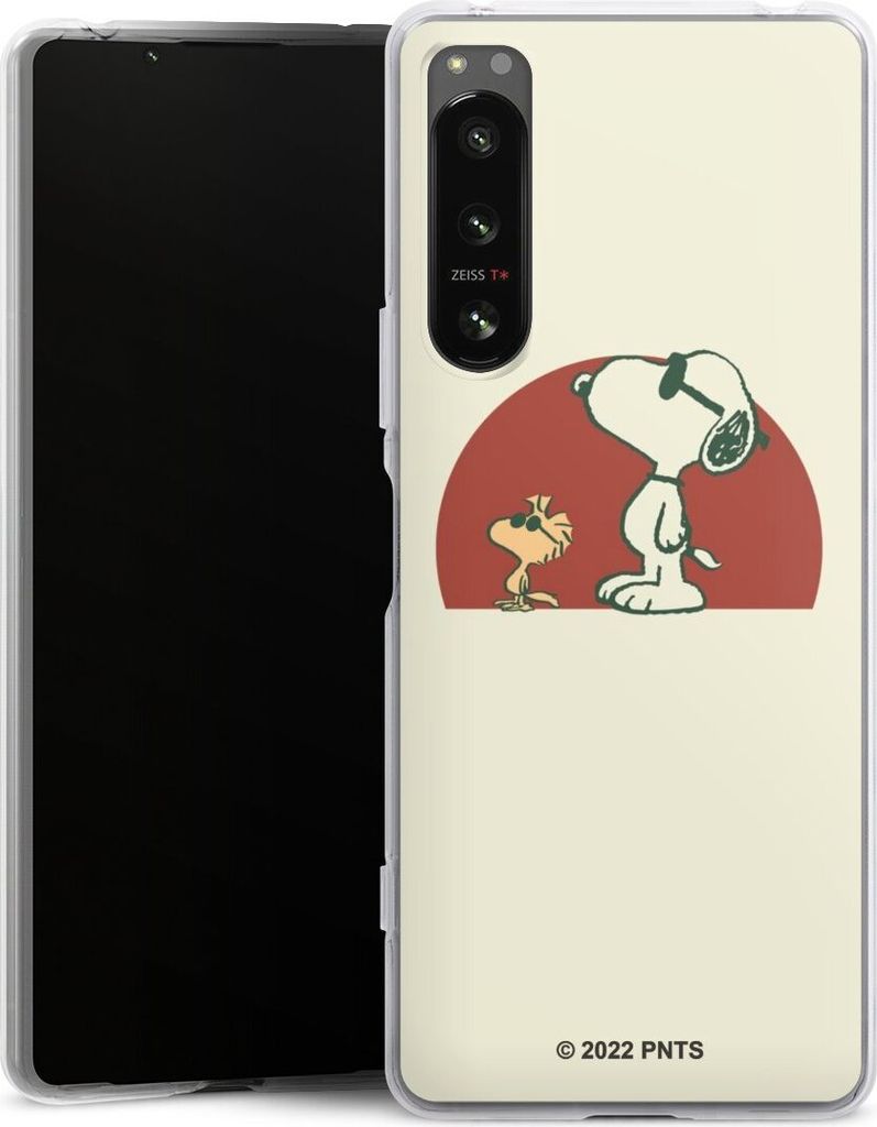 DeinDesign Handyhülle für Sony Xperia 5 IV Silikon Hülle Case Smartphone Schutzhülle Offizielles Lizenzprodukt Snoopy Kindheit