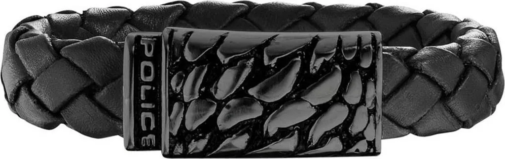 Bracciale Police Pelle Nera PJ25729BLB01S 17cm - Qualità e Prezzo