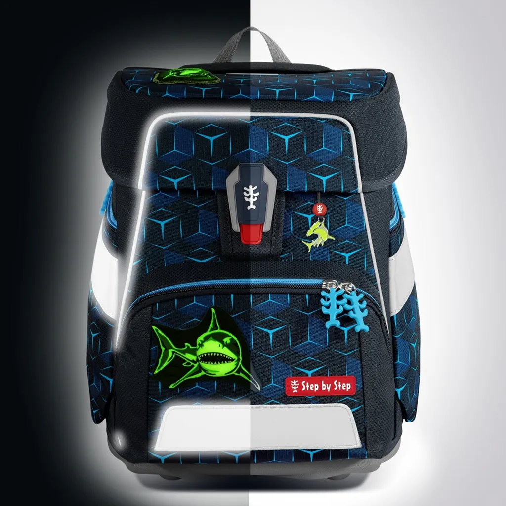 Cartable Scolaire CP CE1 Shark Dexter Step by Step SPACE SHINE 5 Pièces - 8