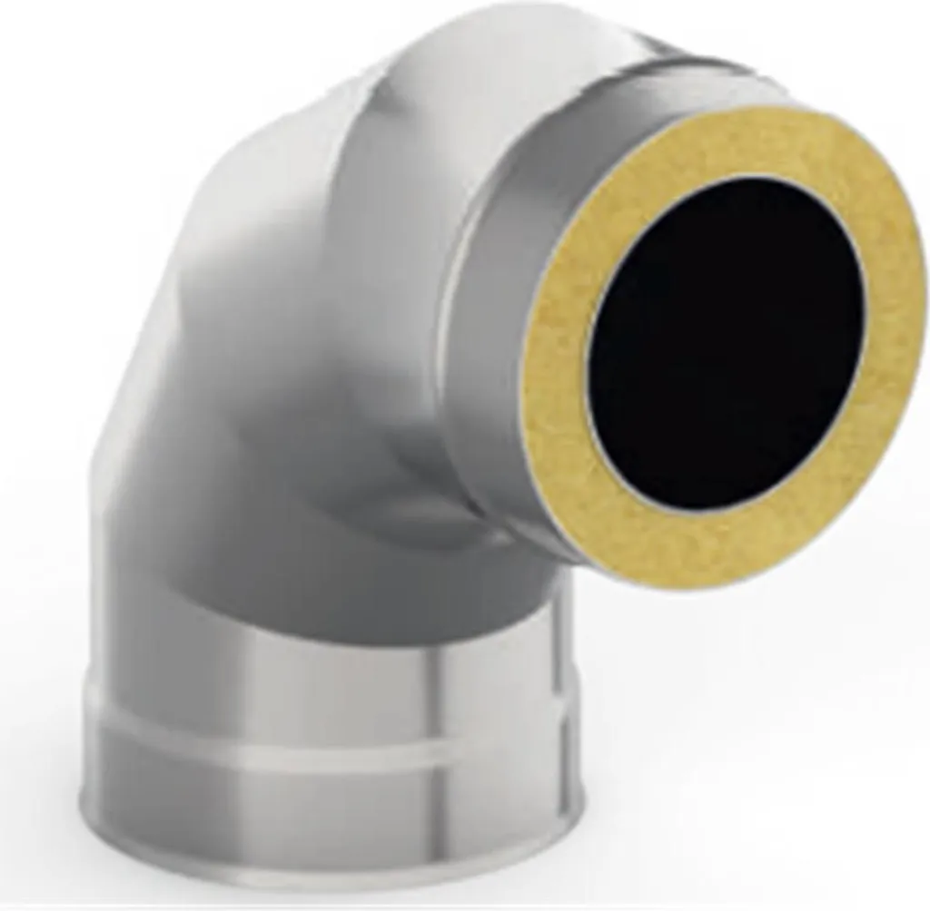 Coude de raccordement double pivotant 90° pour conduit de fumée Inox