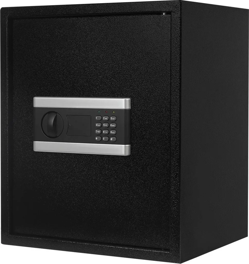 Coffre-fort pour protéger bijoux et documents avec code de sécurité noir