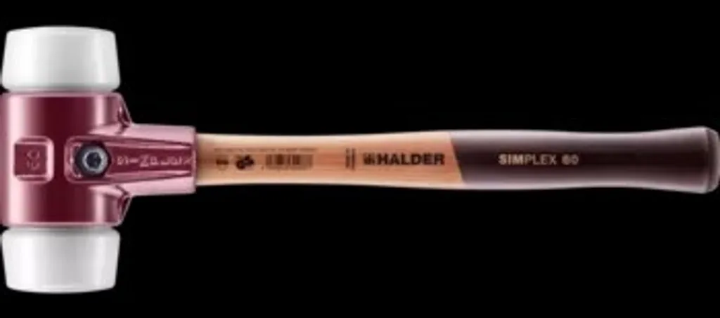 Mazza Halder SIMPLEX 60mm Superplastica Bianca l.405mm Professionale - 16