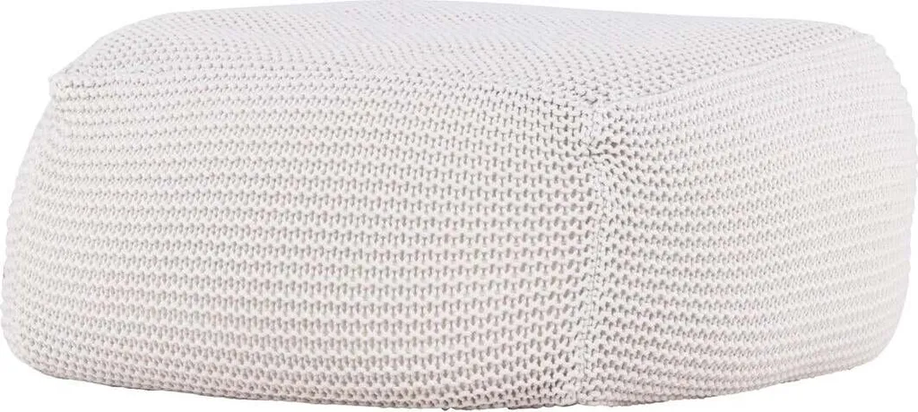 Pouf 60cm Luca Blanc : Gagnez de la Place avec cette Assise d'Appoint Chic