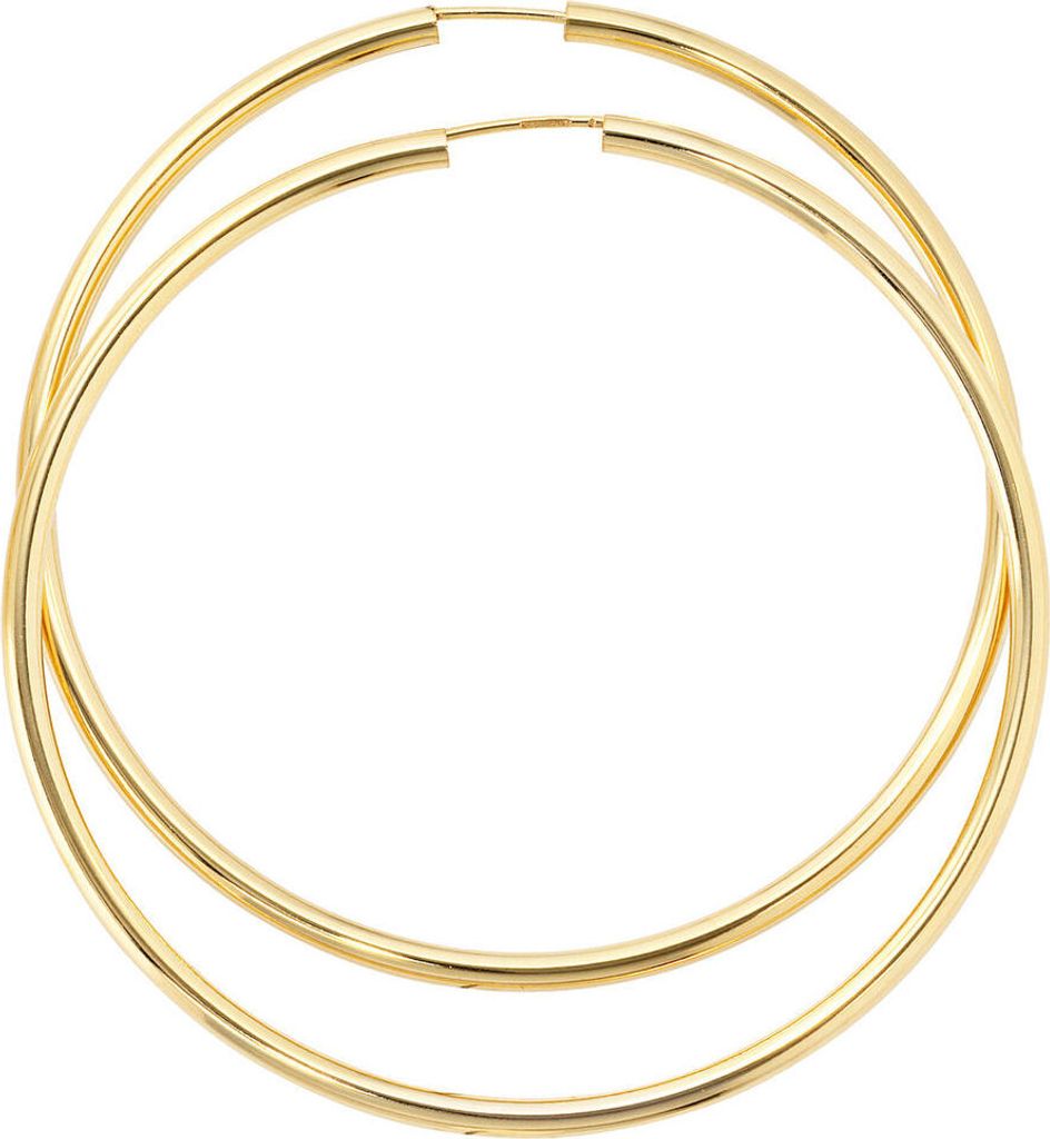 Creolen Creole 333 Gold Gelbgold D 60mm rund Goldcreolen Ohrringe Ohrschmuck für Damen