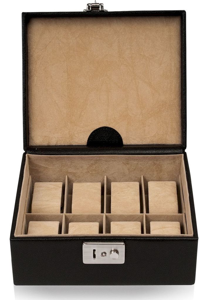 WINDROSE Schmuckschatulle Beluga Watch Safe Box Black schwarz