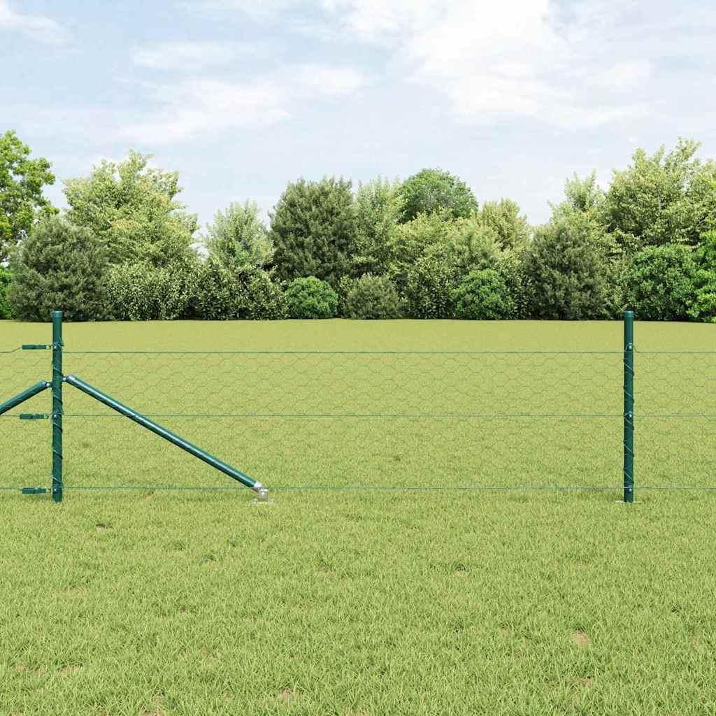 "2026 MODERNE"Zaunpfosten - elegantes Design - Sichtschutz/Windschutz fur Garten - Grün 10x0,5 m (50 mm Maschen) Stahl und PVC NEU657545 - Metallz...