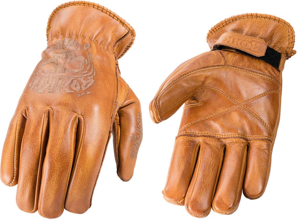 Rokker Tattoo Skull Motorrad Handschuhe, sand, 3XL