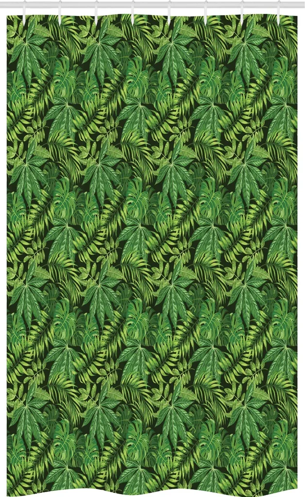 Tenda Doccia 120x180 Foglie Tropicali ABAKUHAUS - Stile Esotico Bagno