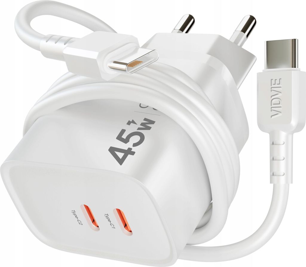 SZYBKA Ładowarka sieciowa USB TYP-C 3A PD 45W 3000mA KOSTKA Zdjęcie produktu 