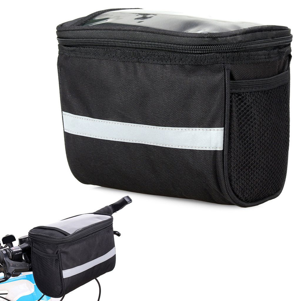 Schwarze wasserdichte Fahrradtasche TORIA Produktbild 