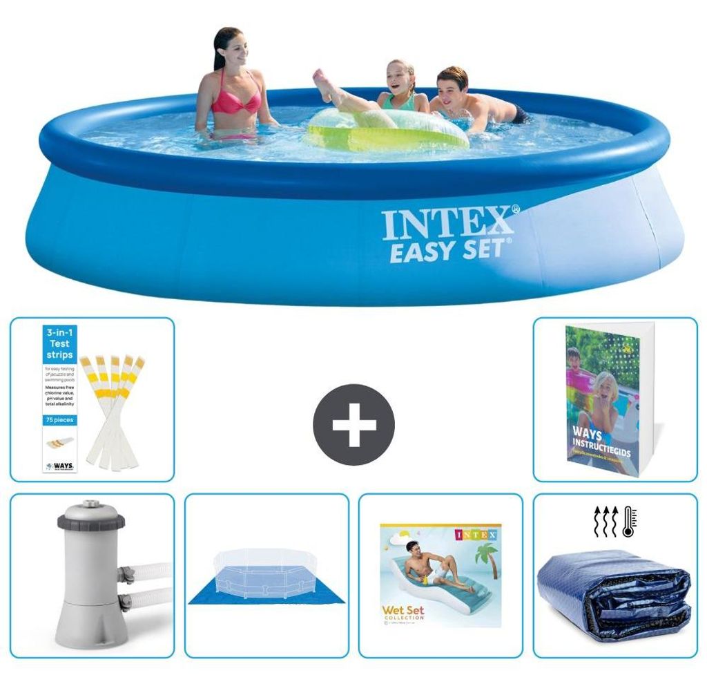 Easy Set Pool Rund - 396x84 cm - 7-teilig S345