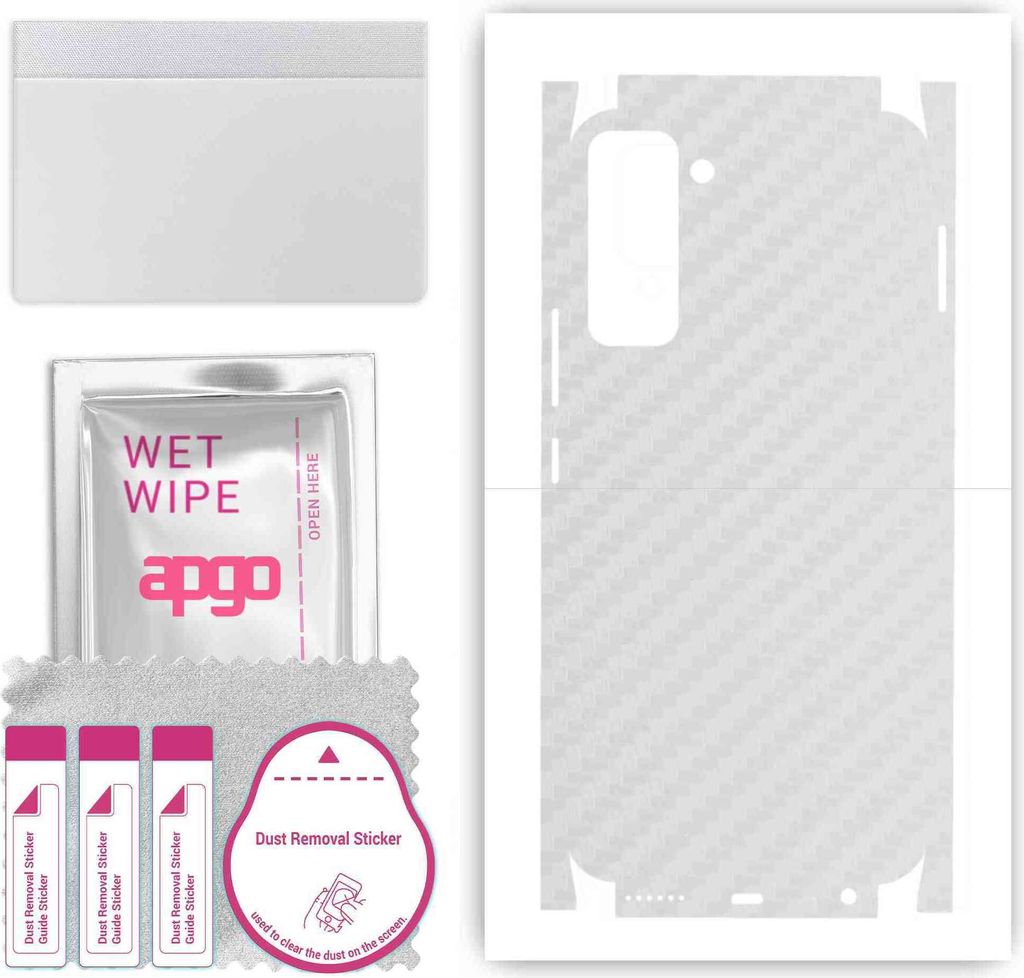 apgo Rückseite + Seiten Schutzfolie, Skin, kompatibel mit Tecno Pop 5 Pro, Hinten Displayschutzfolie aus Vinylfolie, kratzfest, einfache Montage -...