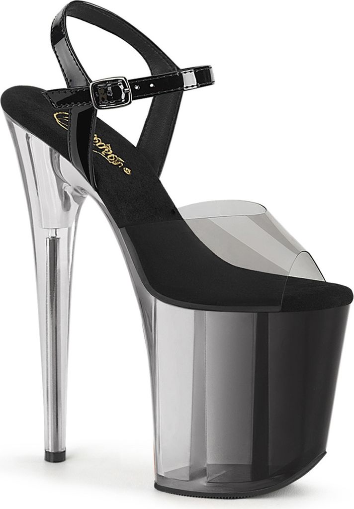 FLAMINGO-808T-1 Damen Sandale von Pleaser, Smoke-Schwarz EU Produktbild 