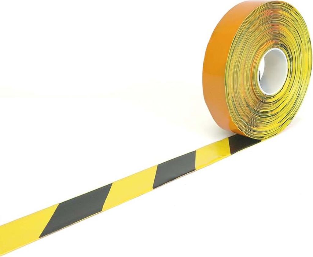 PermaStripe Smooth Warnband Gelb & Schwarz 50 mm x 30 m x - Gelb & Schwarz - Glatt - Polyvinyl chloride (PVC) - 1.3 mm - Innenbereich - 69060050000...