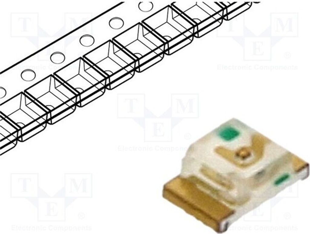 5x LED SMD 1,95÷2,5V rot 120° 2x1,2x0,75mm 120÷230mcd 0805 20mA KPT-2012SURCK LED