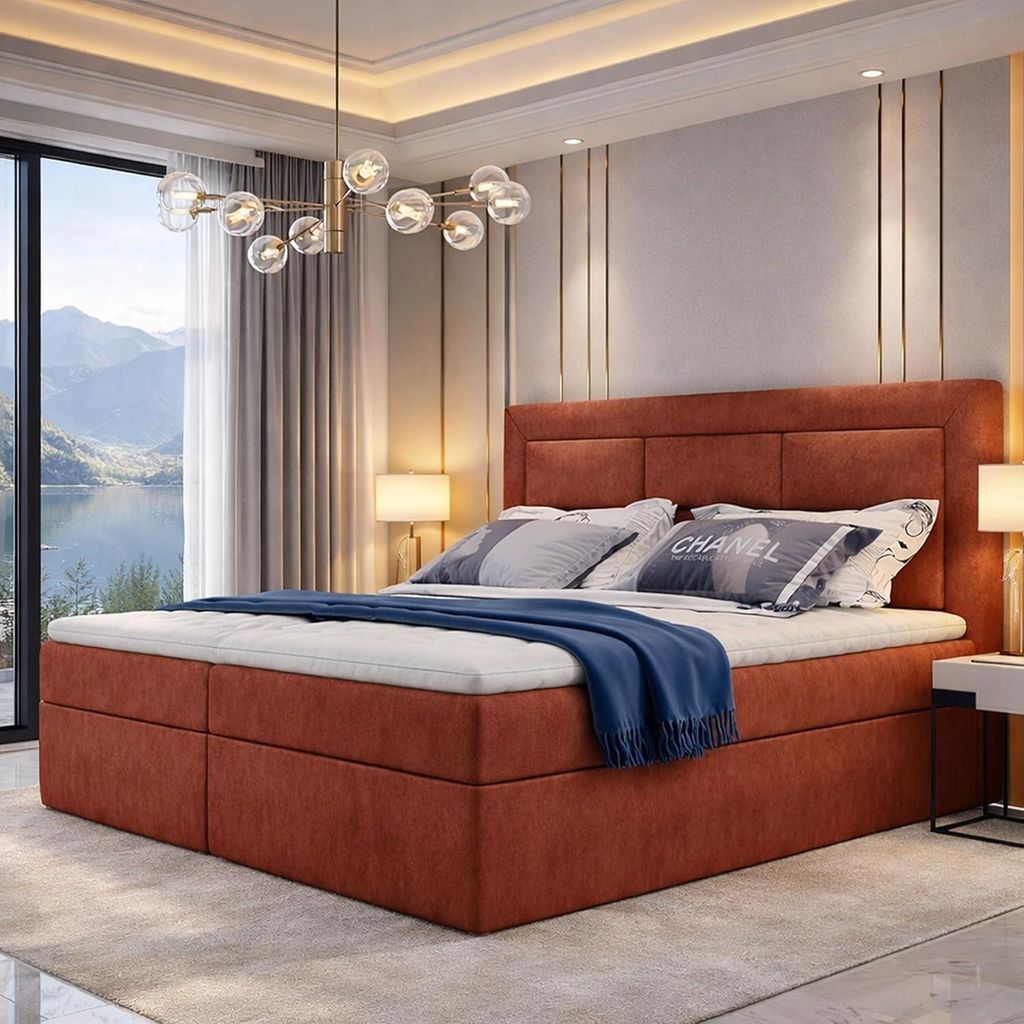 Boxspringbett Vivre Bonellfederkern inkl. Topper 140x200-160x200-180x200