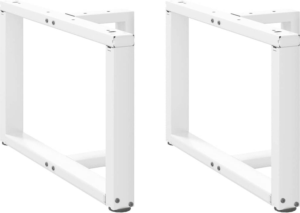 Couchtischbeine T-Form 2 Stk. Weiß 70x25x(42-43) cm Stahl