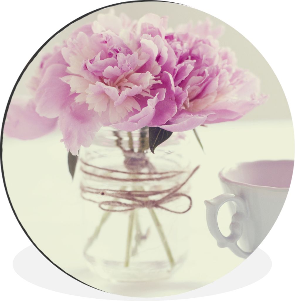 MuchoWow - Mauerkreis - Wandbilder - Runde Bild - Bild aus Aluminium - Schlafzimmer - Wohnzimmerdekoration - Wand Dekoration