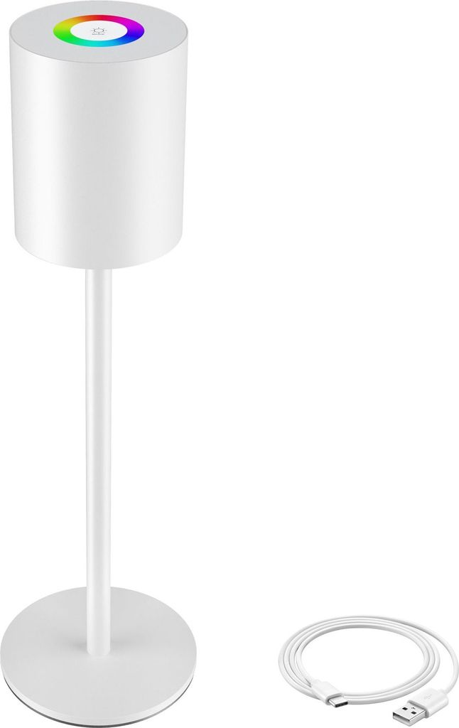 tectake Akku-Tischlampe Corly Modernes Design, LED, 5 W 10 x 37 cm