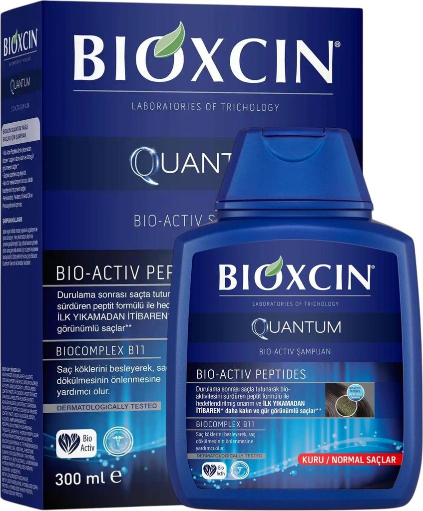 Bioxcin Quantum Bio-Active Shampoo 300 ml – Volumen & Produktbild 
