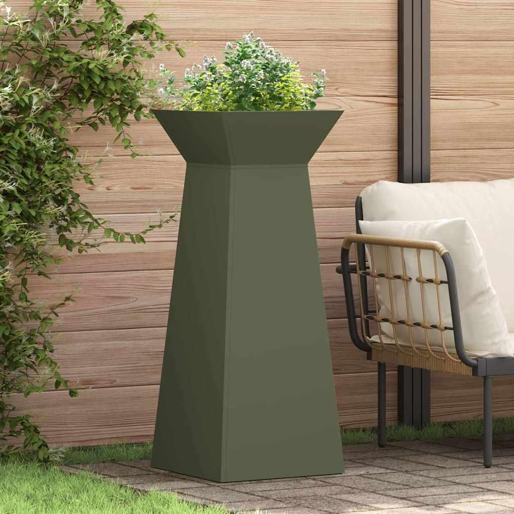 Maison Exclusive - Säulen Pflanzer Oliv 40 x 40 x 100 cm