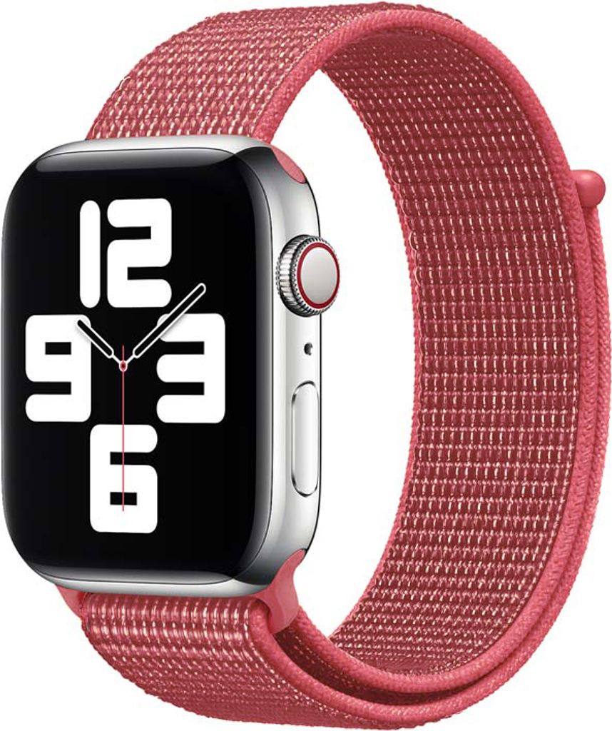 Armband für Apple Watch Series 8 7 6 5 4 3 2 1 SE - Nylon Band Ersatzarmband Sport Loop - Pink - 42mm 44mm 45mm