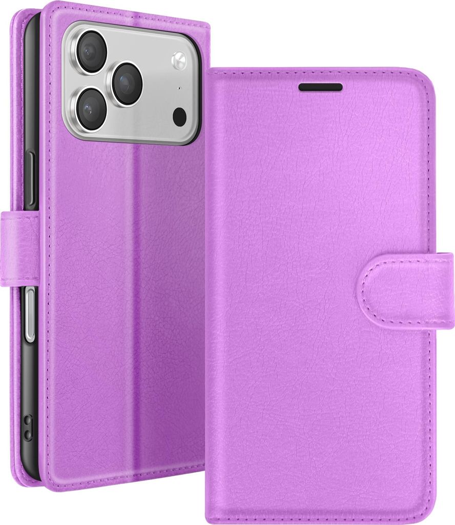 Zanaé, Portemonnaie Etui iPhone 17 Pro Ständer Magnetverschluss, Violett