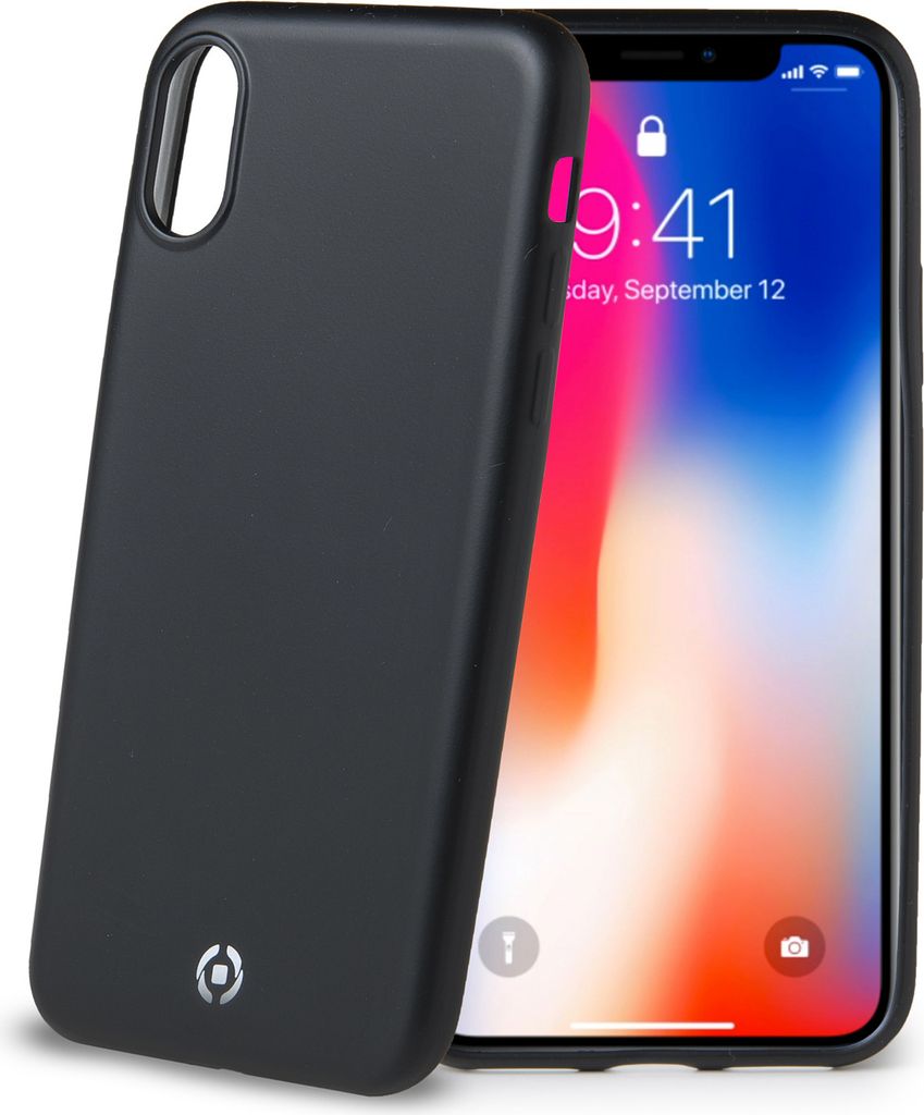 Celly Soft Matt, Cover, Apple, iPhone X, Schwarz Produktbild 