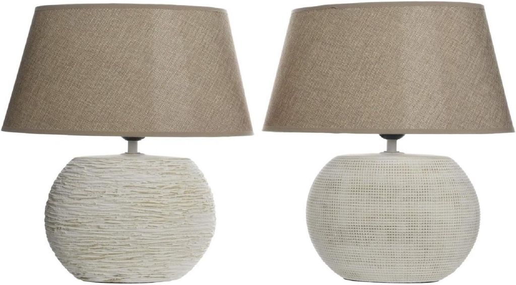 Tischlampe Keramik Leinenschirm Stückpreis H 40 cm Produktbild 