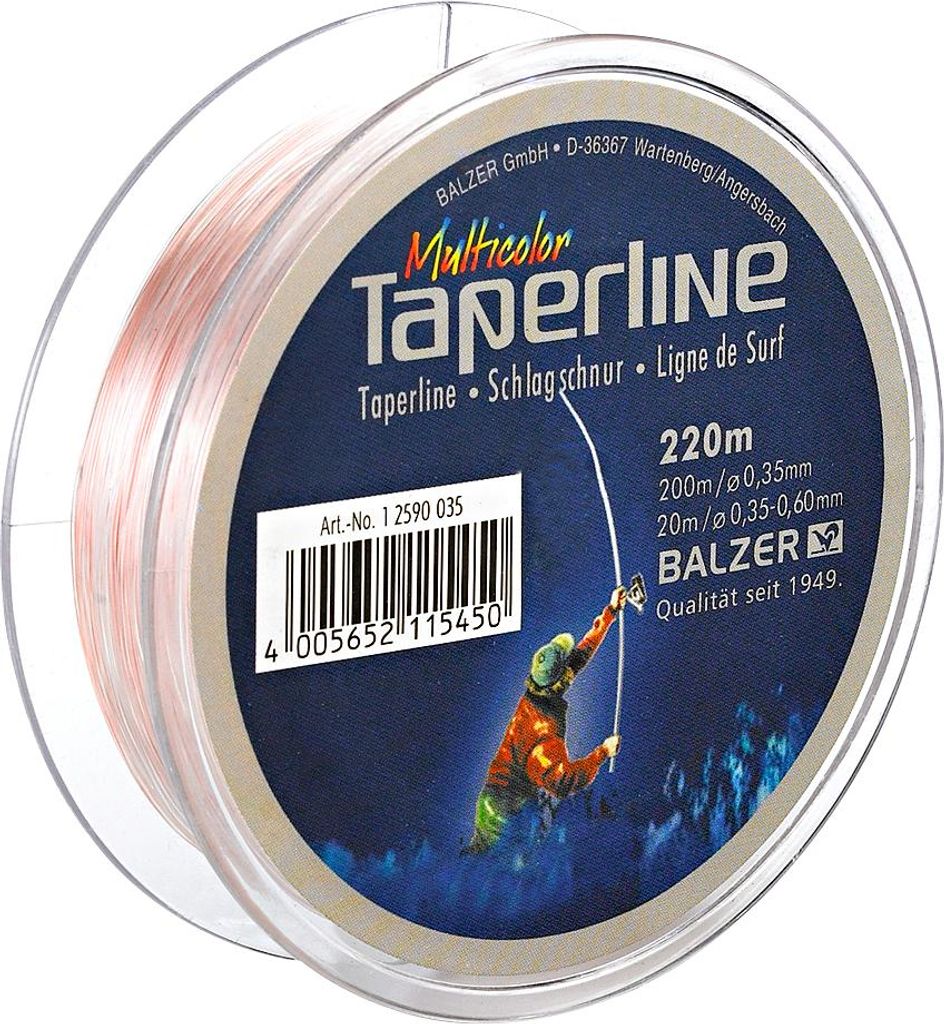 Balzer Angelschnur Taperline (multicolor, 220 m) Ø mm: 0,30-0,58