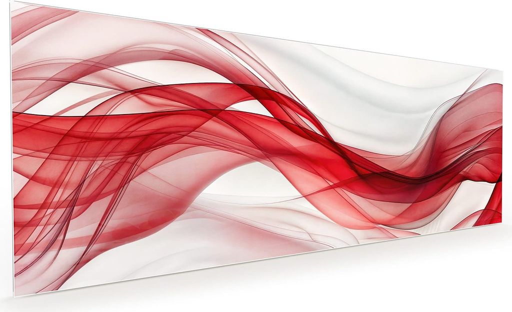 Küchenrückwand Spritzschutz Glas mit Motiv Farbige Wellen 40 x 40 cm