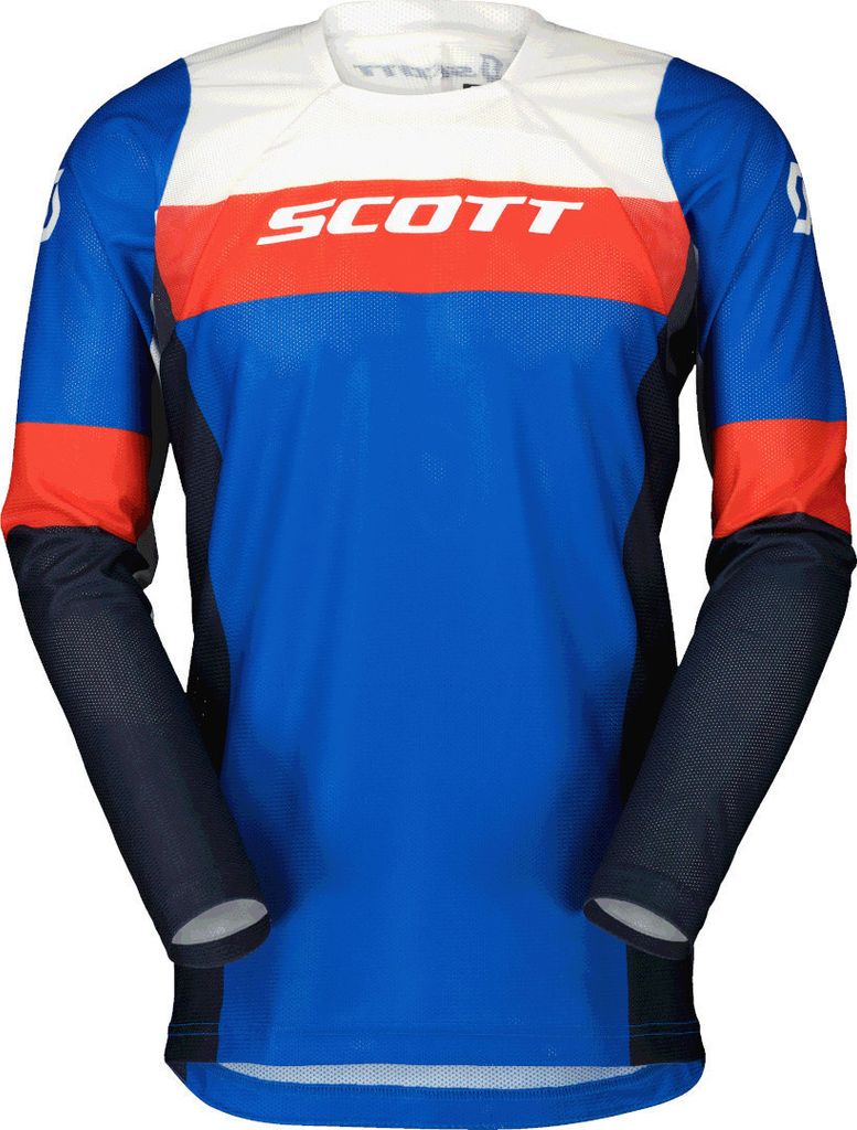 Scott 450 Angled Light 2023 Motocross Jersey, blau/rot, S