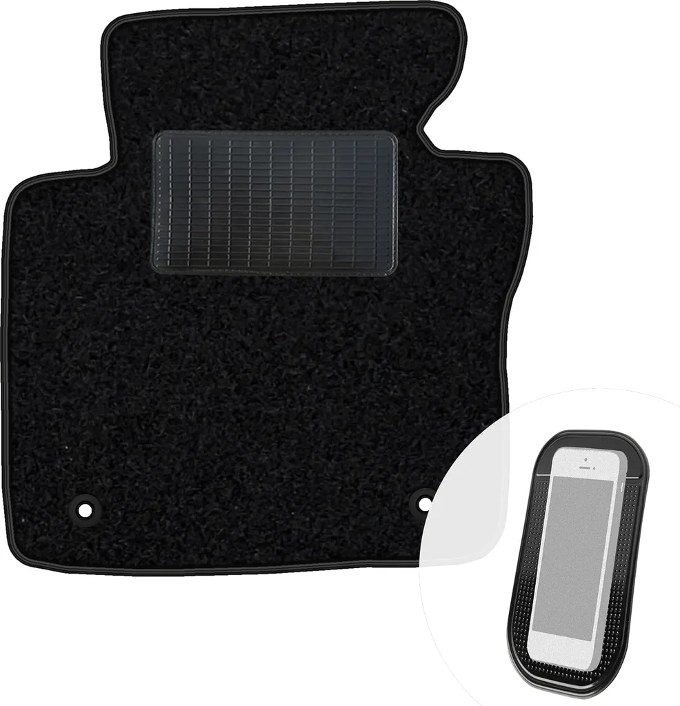 Tappetino Singolo VW Caddy II 2k 03-20 | Velours moto-MOLTICO Nero