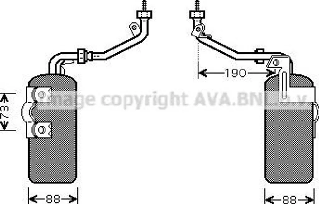 Sécheur de climatisation AVA FDD387 OE 1223457 pour Focus et C-Max