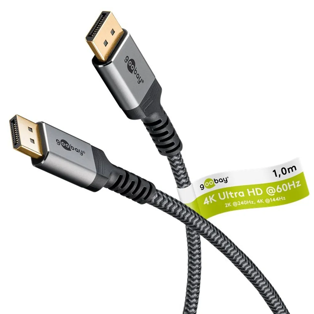 Cavo DisplayPort Goobay 65264 1m Grigio - Design Elegante 8K