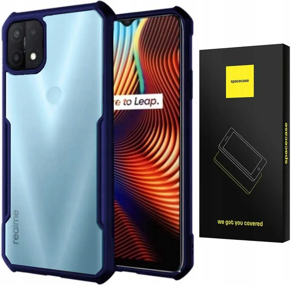 Coque Realme 7i Bleue SPACECASE Beetle Ultra Résistante et Souple
