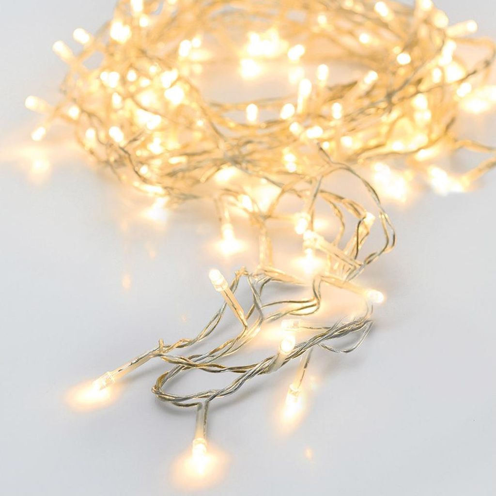 Guirlande 24 Leds Lumiere Chaude Cable Transparent 2,30m Image du produit 