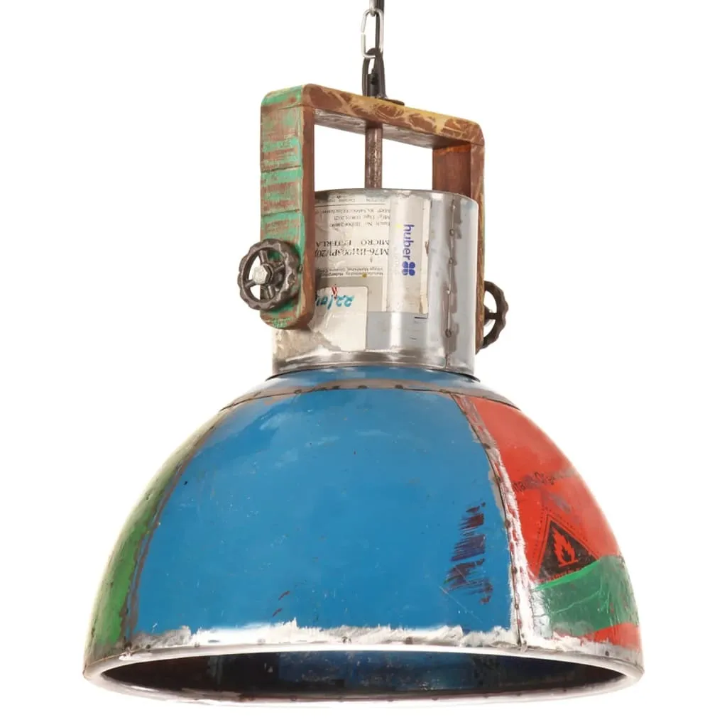Lampadario Industriale a Sospensione Multicolore 40 cm E27 Vintage