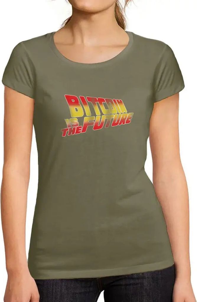 Damen Grafik T-Shirt Bitcoin ist die Zukunft Krypto hodl btc – Bitcoin Is The Future Crypto Hodl Btc – Öko-Verantwortlich Vintage Jahrgang Kur...