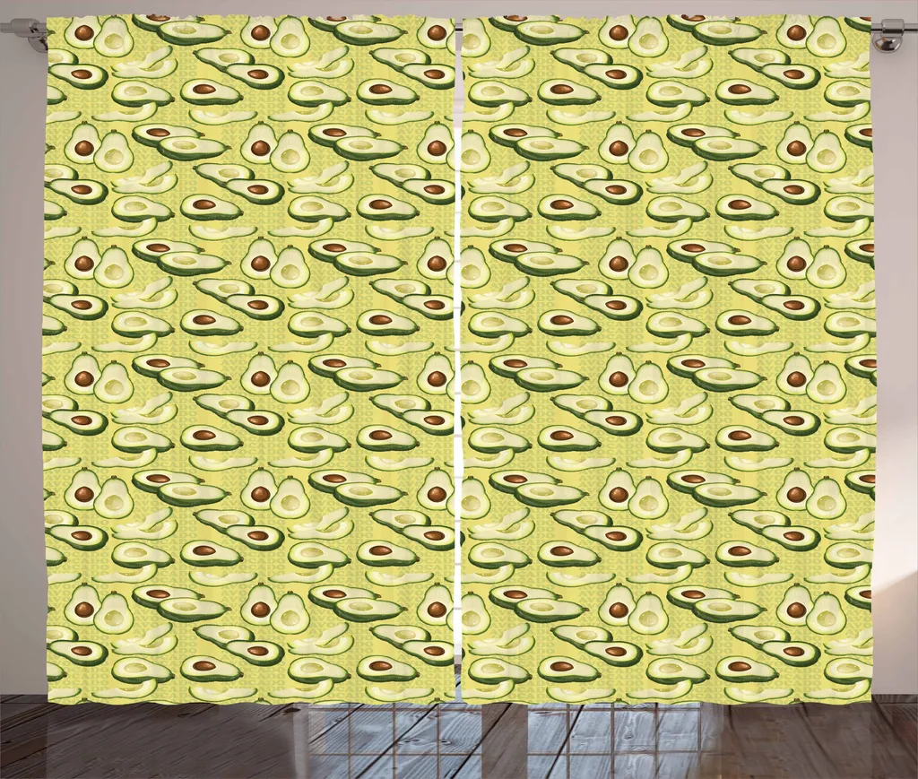 Tenda Lavabile Avocado ABAKUHAUS 280x175 cm - Verde e Marrone