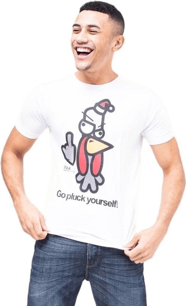 Xplicit - "Bad Turkey" T-Shirt für Herren - weihnachtliches Design BG756 (S) (Weiß)