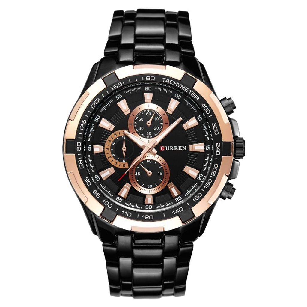 Montre CURREN EN-14403 Noir / Doré pour Homme KP14403 Image du produit 