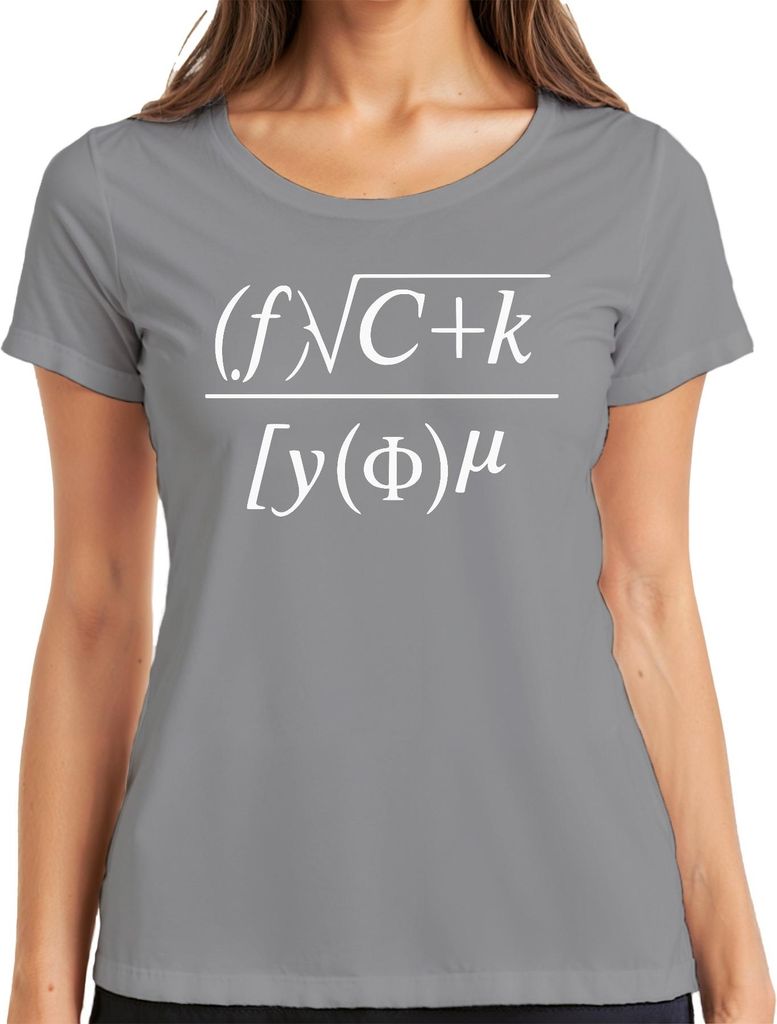 Mathe Formel Wissenschaft Nerd Geschenk Studenten Physik Ingenieu Damen T-Shirt, Grau, XXL
